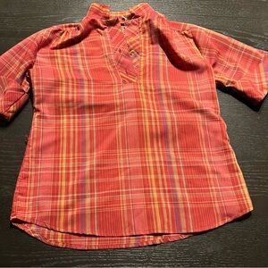 Vintage Red Plaid Pullover Shirt